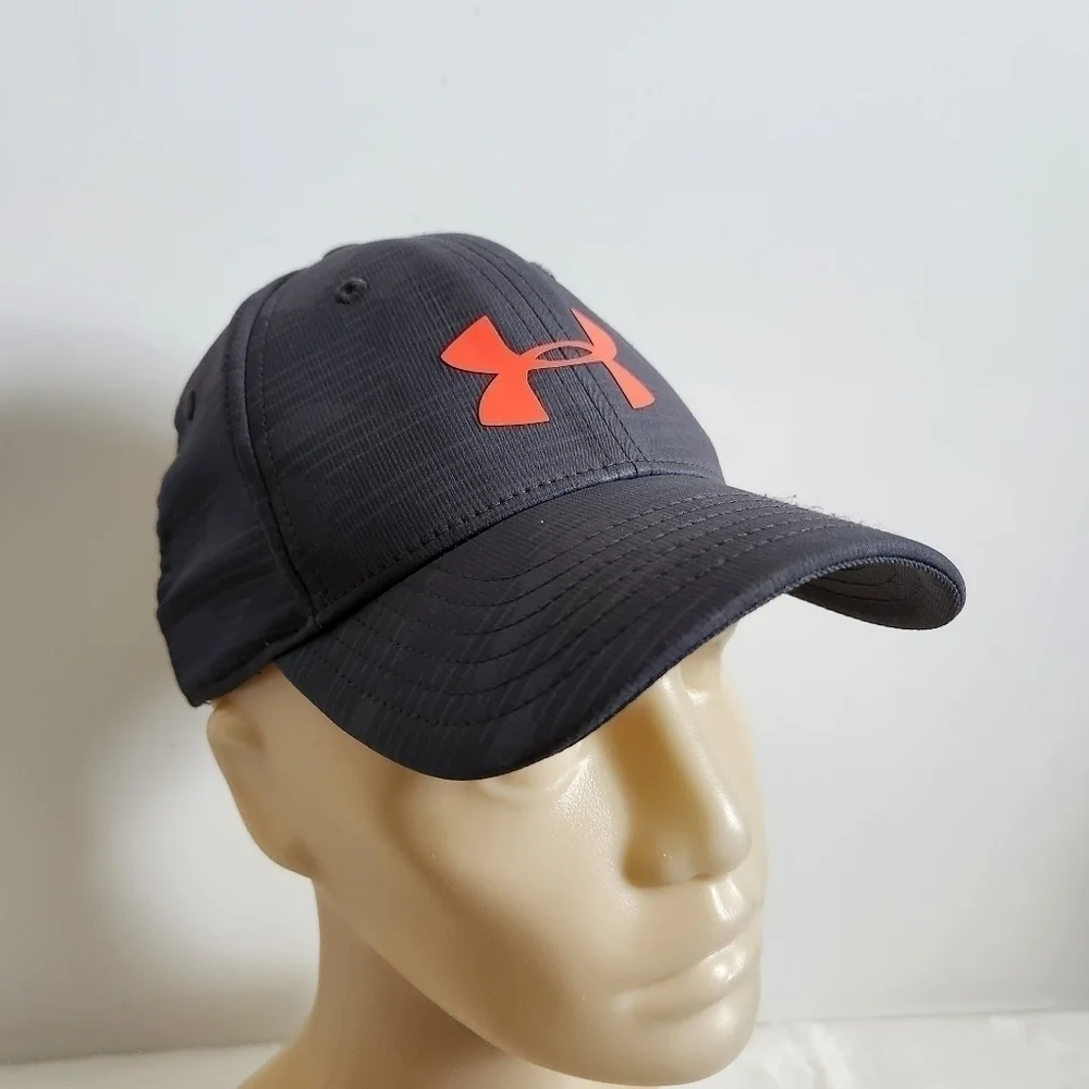 Under Armour UA Storm Youth Gray Orange Baseball Hat Cap Size S/M